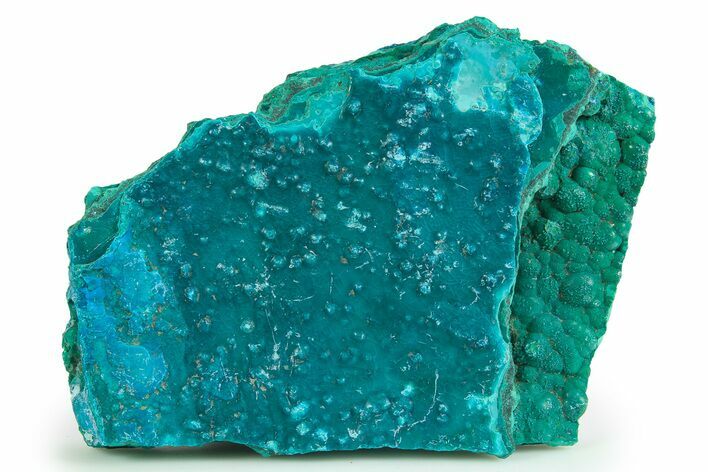 Brilliant Teal Botryoidal Chrysocolla and Malachite - Chile #299554